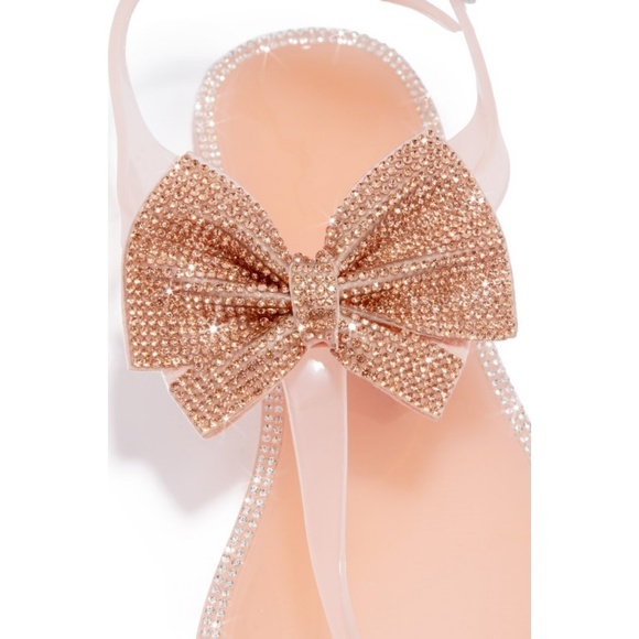 𝙇𝙖𝙨𝙩 𝙎𝙞𝙯 6 💎Nude Rhinestone Encrusted Bow - Picture 4 of 8